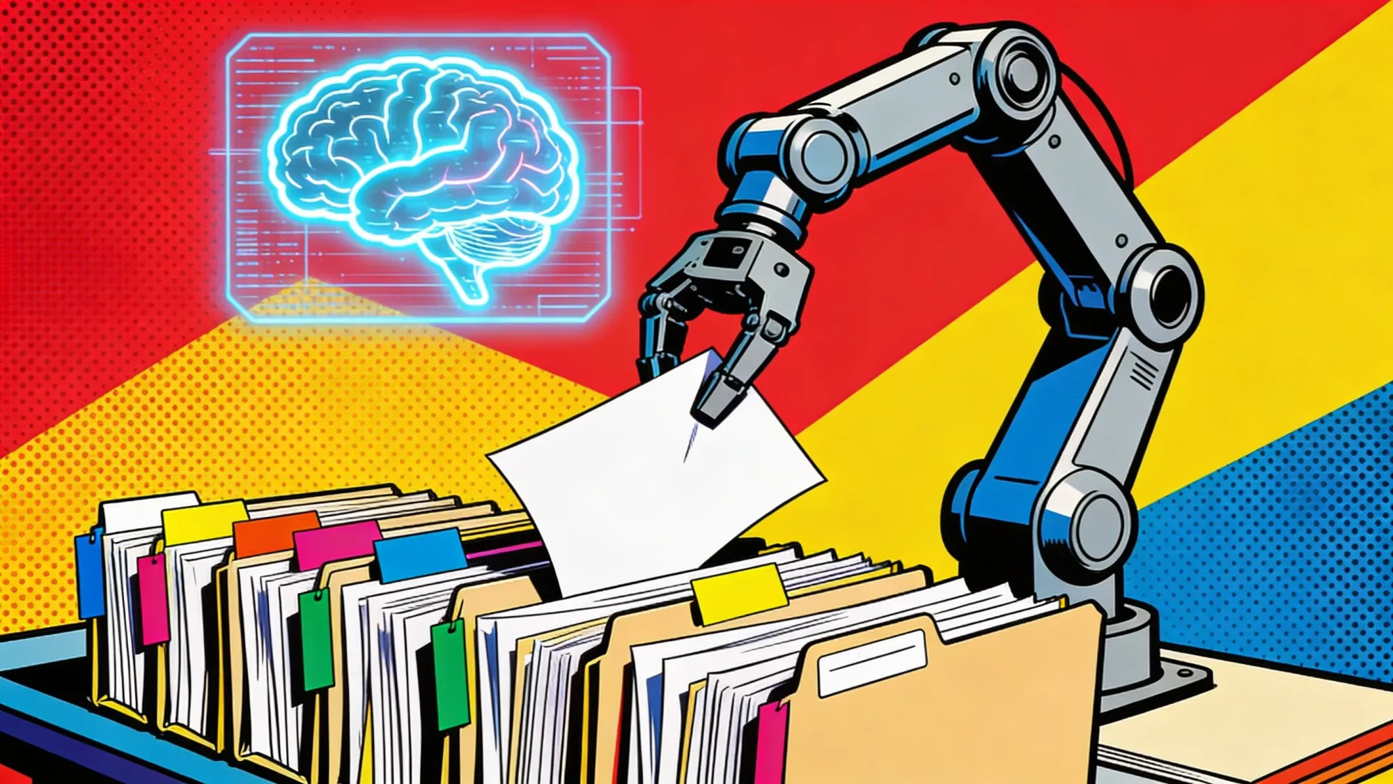 AI sorts documents into tagged folders