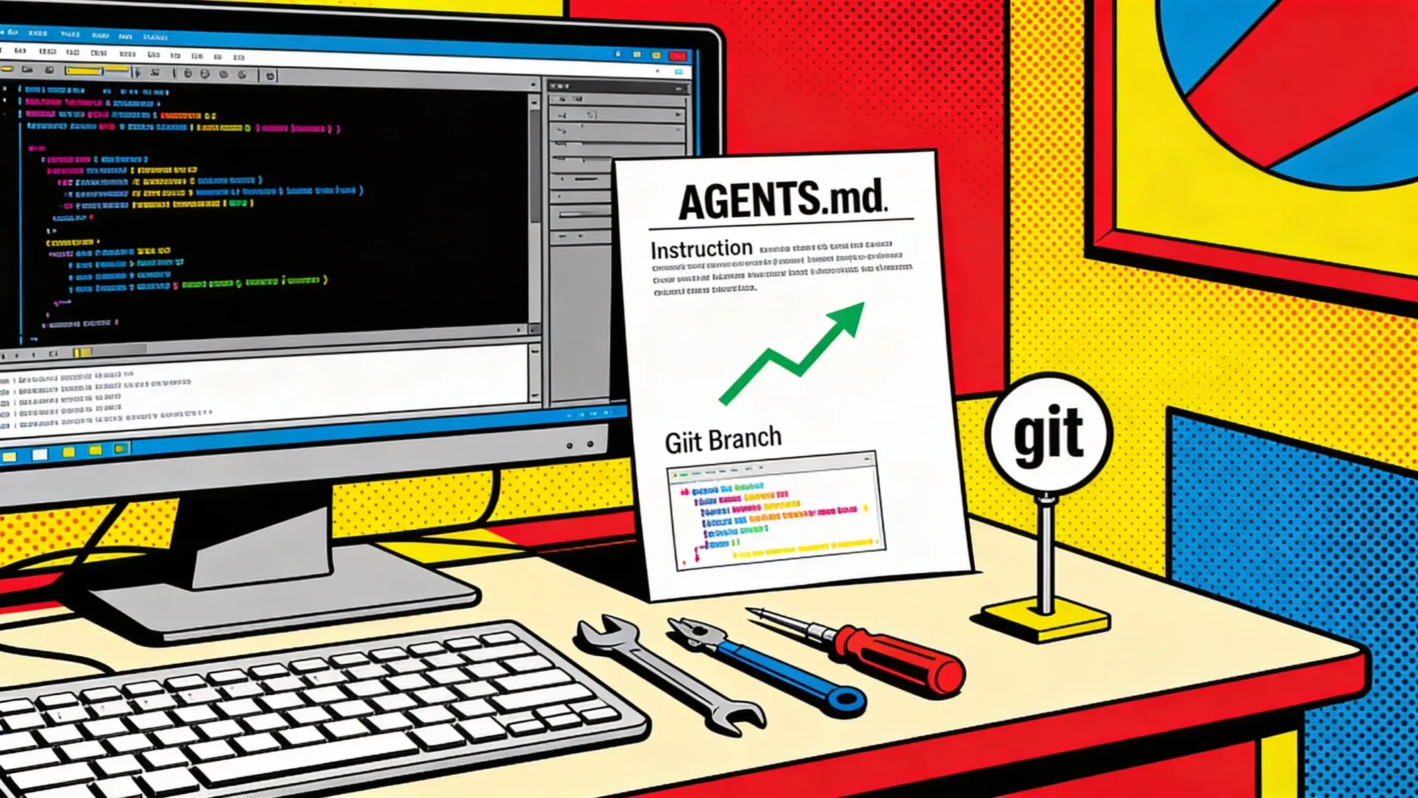 Pi Coding Agent setup on a developer desk