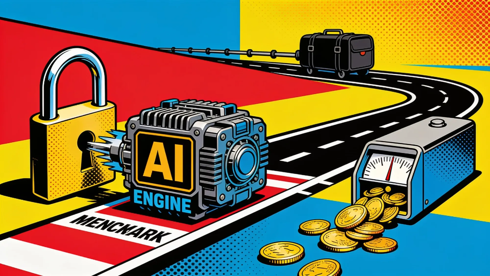 Open-weight model race with token meter