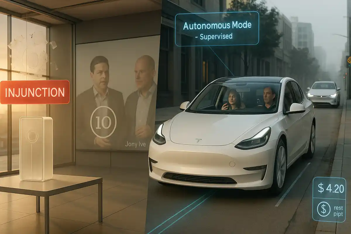 🚨 OpenAI's $6.5B Deal Hits Legal Speed Bump, Tesla's Robotaxis Roll With Training Wheels