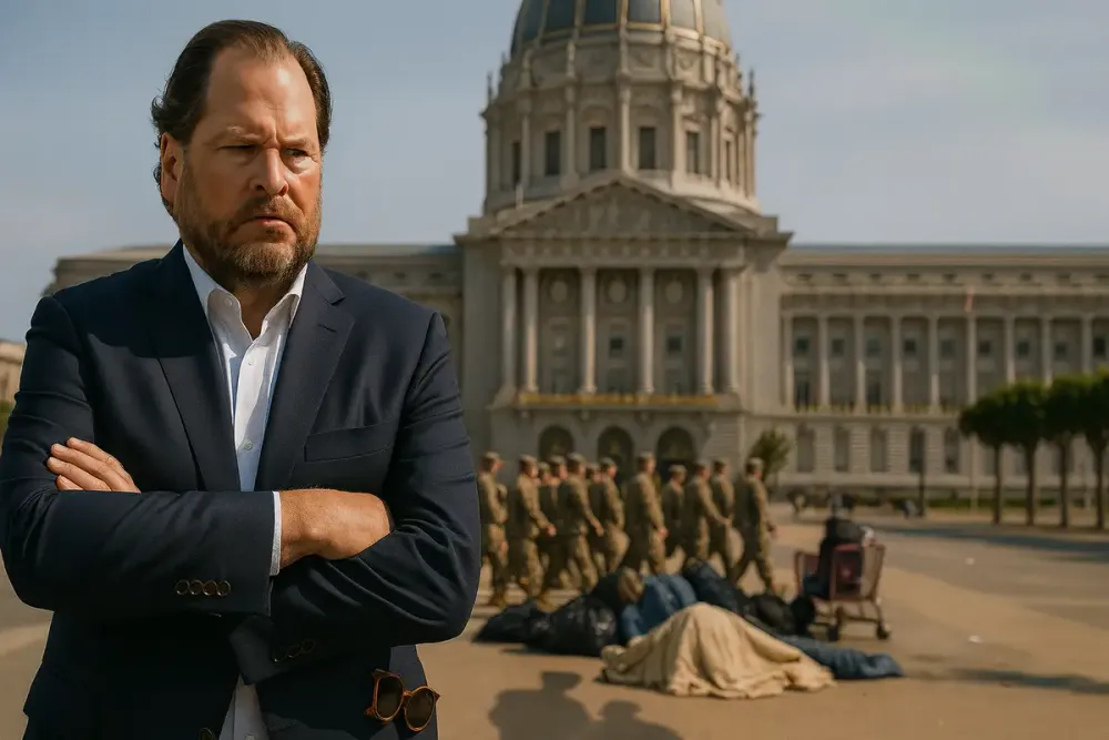 Benioff calls for National Guard in San Francisco, shocks own PR team with Trump embrace