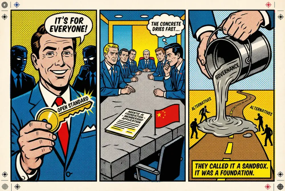 US AI Labs Rush Agent Protocols to Foundation Governance Before Chinese Alternatives Emerge