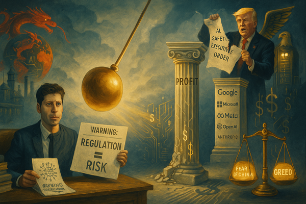 AI chiefs flip: from "slow down" to "floor it"