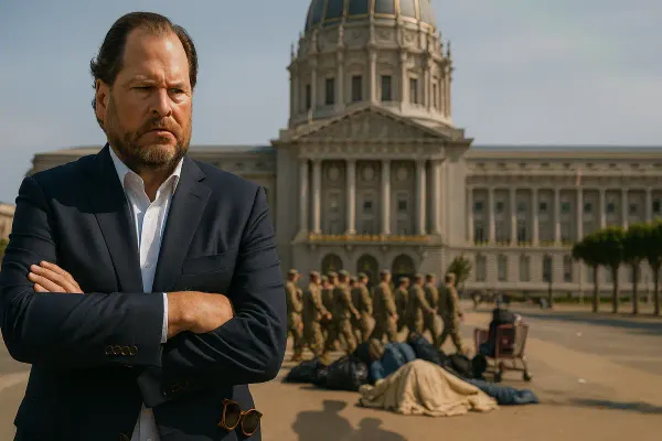 Benioff calls for National Guard in San Francisco, shocks own PR team with Trump embrace