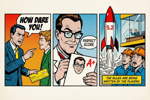 OpenAI Sprints. Google Grades Itself. Trump Threatens. Disney Pays.